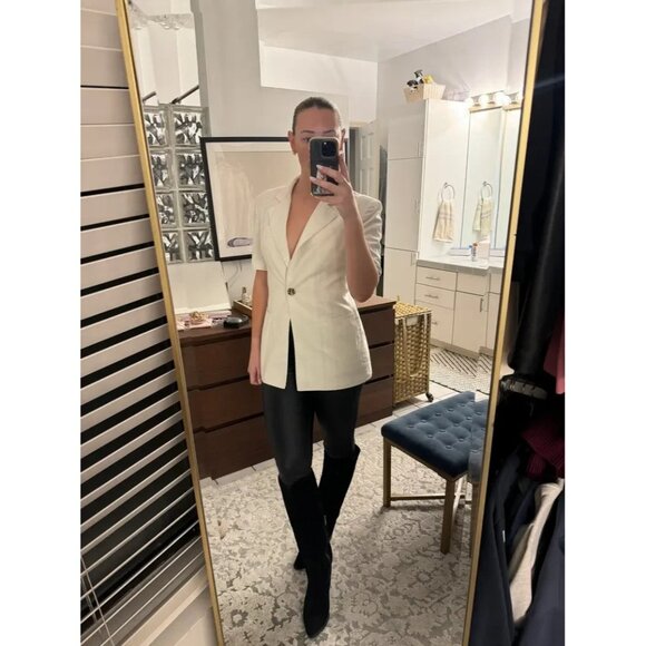 Eudon Choi Linen Short Sleeve White Blazer – Women’s Size 8 - Picture 9 of 16